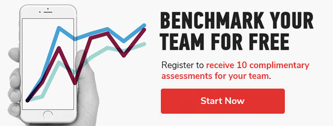 Benchmark your Team for FREE! Register to receive 10 complimentary assessments for your team. Start Now