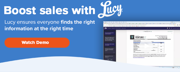 Boost Sales with Lucy. Lucy ensures everyone finds the right information at the right time.